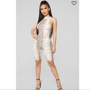 Fashion Nova Snake Print Biker Shorts